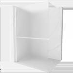 Mexen Kioto+ душ кабина с рафт Walk-in 120 x 200 см, матирано, бяло - 800-120-121-20-30 (800-120-121-20-30)