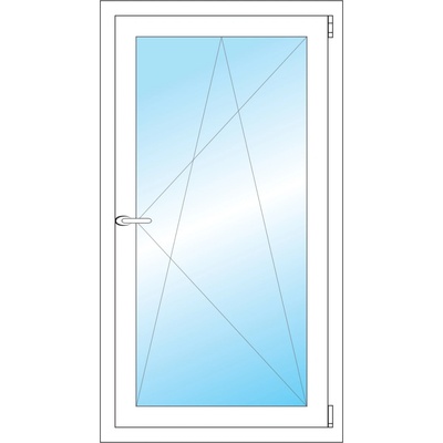 OKNA HNED Plastové okno 65x118 cm (650x1180 mm) bílé otevíravé a sklopné pravé