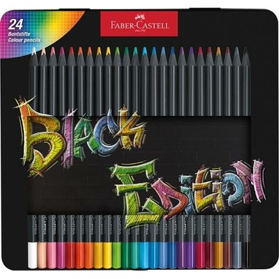 Faber Castell 116425 Black Edition pastelka plechová krabička 24 ks