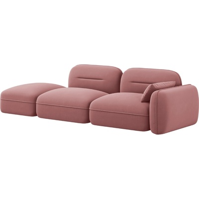 Cosmopolitan Design Růžová sametová trojmístná