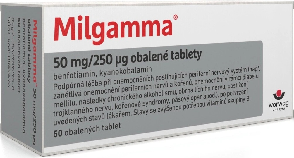 MILGAMMA POR 50MG/250MCG TBL OBD 50