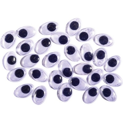 Dekorace pohyblivé oči, 30 ks, 10 mm