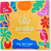 Aroko Chocolate 45% mléčná čokoláda Sur del lago with Crispy rice s burizony 50 g