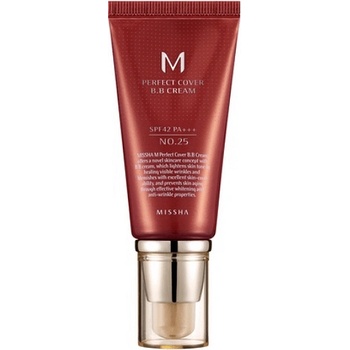 Missha ББ крем с SPF42/PA+++ №25 Warm Beige 50мл Missha M Perfect Cover BB Cream SPF42/PA+++ №25 Warm Beige 50мл