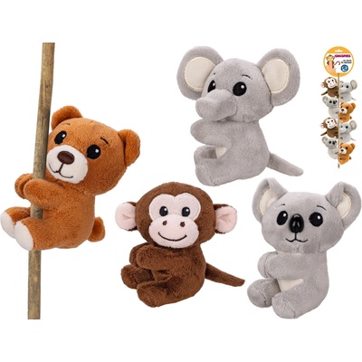 Mikro trading Zvieratko safari plyšové - 8 cm - sediace s klipom