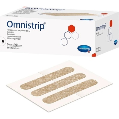 Náplast Omnistrip 6 x 101 mm proužky na stažení rány 50 x 10 ks