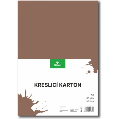 Davona Kreslicí karton A3 180g/m2 50ks hnědý
