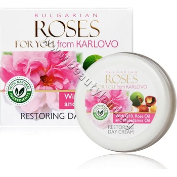 Nature Vie Дневен крем Nature Vie Roses Restoring Day Cream, p/n NV-01001 - Възстановяващ дневен крем за лице с роза и макадамия (NV-01001)