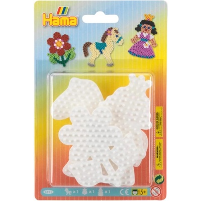 HAMA Midi podložka na zažehlovací korálky kytička, koník, princezna set 3ks