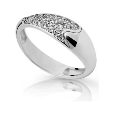 Steel Edge stříbrný prsten se zirkony 2309