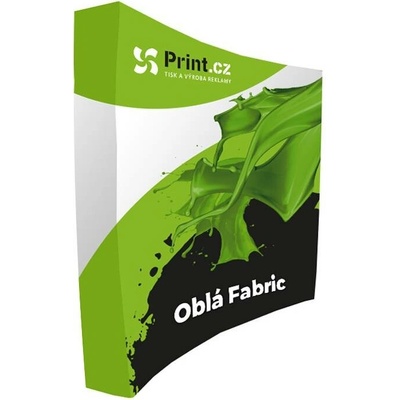 Print.cz Pop Up textilní stěna Fabric oblá s tiskem 152x225 cm