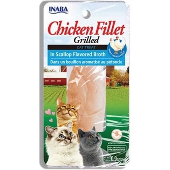 INABA Cat Grilled Chicken Fillet vo vývare z hrebenatky 25 g