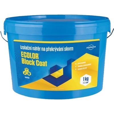 Stachema Nátěr k zakrývání skvrn Ecolor Block Coat bílá, 4 kg