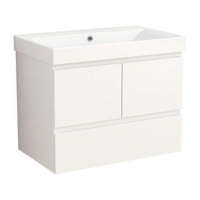 Inter Ceramic Конзолен PVC шкаф AMBROGIO-75 9048-75W+УМИВ. 5953W-76CM, Inter Ceramic, 61.5х75.5х46см (9048-75W+УМИВ. 5953W-76CM)