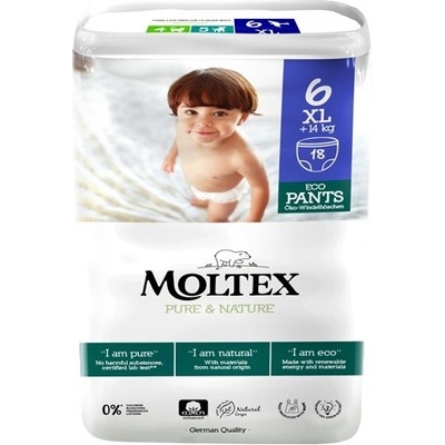 Moltex Pure & Nature natahovací XL +14 kg 18 ks
