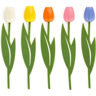 Záložky do knihy, Tulipán, různé barvy, x25