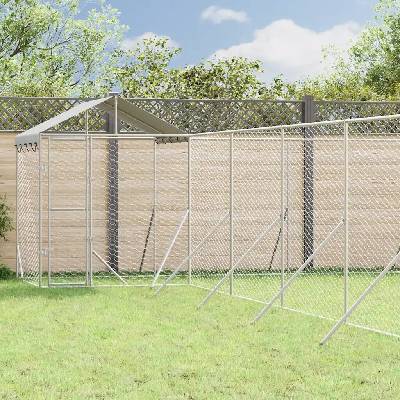 VidaXL Kotec ocel práškovaná střední pes 1200 x 1200 x 250 cm
