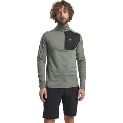 Tenson Txlite Half Zip tmavo zelená
