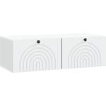 vidaXL Стенно монтиран ТВ шкаф 99 x 41 x 30 cm Бяло (898185)