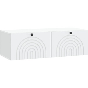 vidaXL Стенно монтиран ТВ шкаф 99 x 41 x 30 cm Бяло (898185)