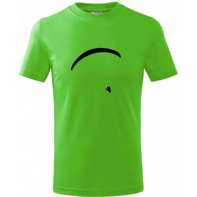 Obrys padáku velký tričko Apple Green