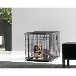 Savic Dog cottage 118 - Метална клетка сгъваема с врата отгоре и отпред, 118х77х84см, черна