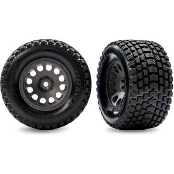 Traxxas колело 2.1/2.6", джанта ъглово сив, гума Gravix (предни) (2)