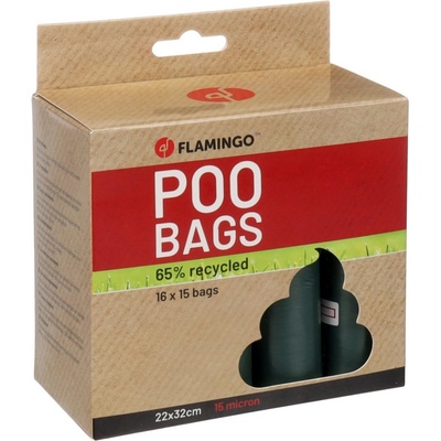 Flamingo Poco Sáčky na exkrementy zelené 16 x 15 kg