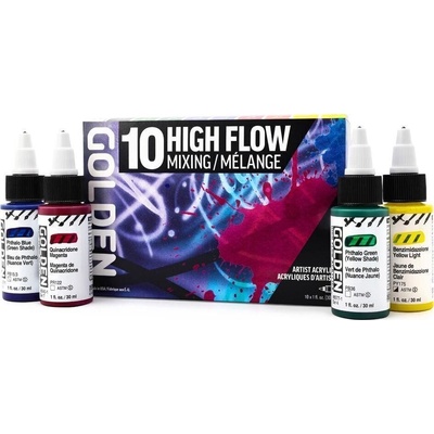 Golden Artist Colors High Flow Mixing Комплект акрилни бои 10 x 30 ml (0000929-0)