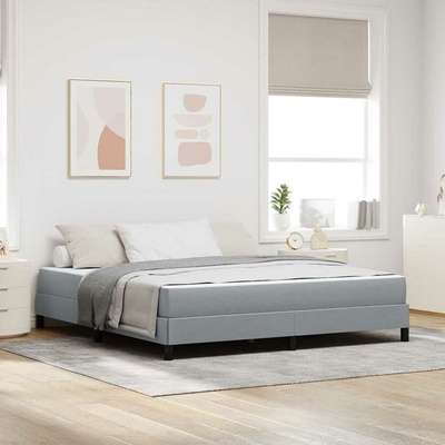 zahrada-XL 3398507 Postel s boxspringem s matrací Světle šedá textil