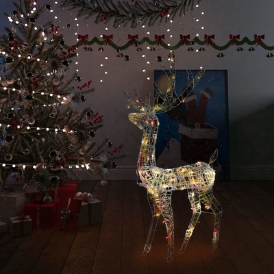 Shumee Vianočná dekorácia akrylový sob 140 LED 120 cm modrá