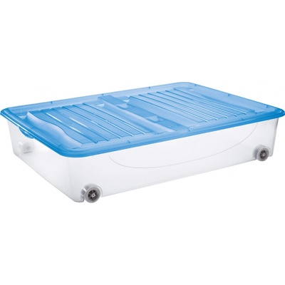 Tontarelli Úložný Box Dodo Stock Box s víkem kolečka 56,4 l transparentní zelená 8035662ACK