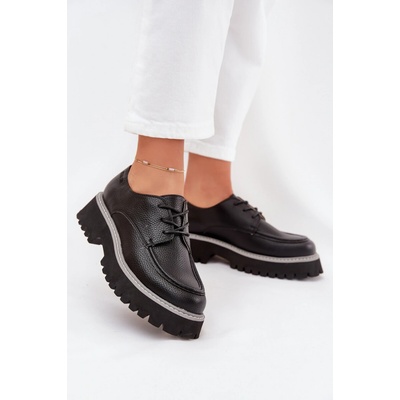 Big Star Dámské Mokasíny Se Šněrováním černá bílá