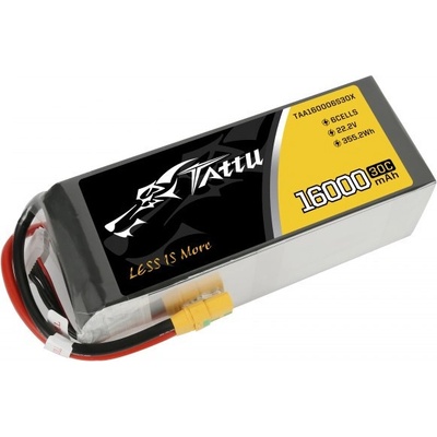 Gens Ace LiPo Tattu Serie 6S 6S1P 30C XT90-S Plug 22,2V 16000 mAh