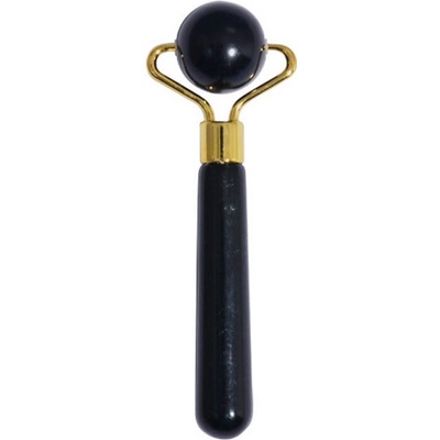 Venoc Mini jadeitový čierny bian masážny roller na tvár a očné okolie