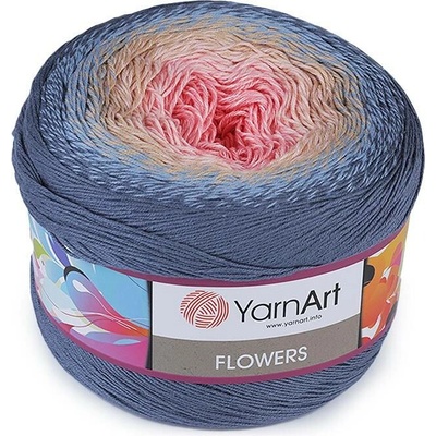 Pletací příze Flowers 250 g Varianta: 8 (262) lososová světlá, Balení: 1 ks