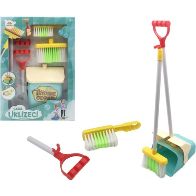 Teddies Uklízecí sada/uklízečka s košem plast 7ks