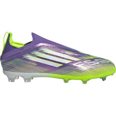 Adidas Детски футболни бутонки Adidas F50 Laceless Childrens Firm Ground Football Boots - Purple/White