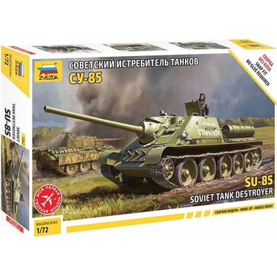 Zvezda Model Kit military 5062 Soviet tank destroyer SU-85 1:72