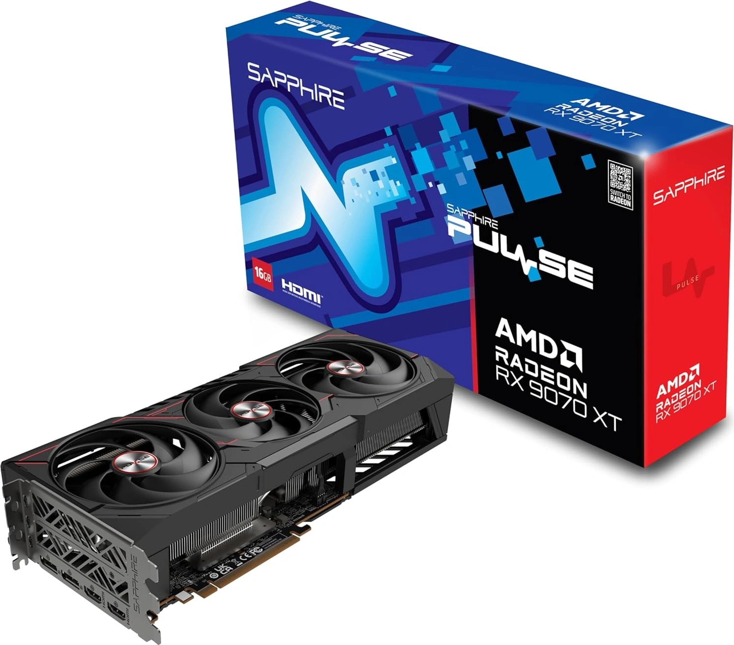SAPPHIRE Radeon RX 9070 XT PULSE 16GB GDDR6 256bit (11348-03-20G)