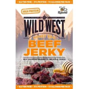Wild West Сушено говеждо месо от Дивия запад с мед и барбекю 25 г, Великобритания