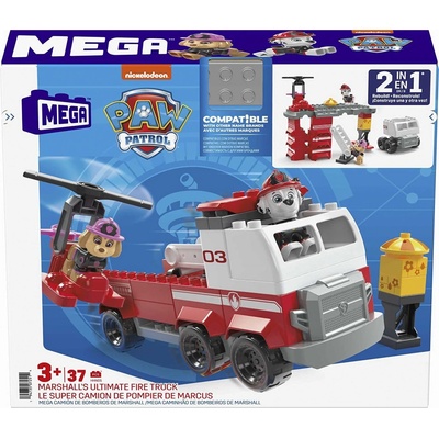 Mega Bloks Paw Patrol Hasičský vůz 37 ks – Zboží Mobilmania