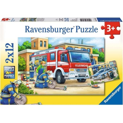 Ravensburger Policie a hasiči 2 x 12 dielov