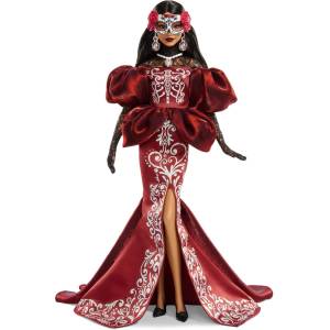Barbie Кукла Barbie Signature - Денят на мъртвите 2026, със сатенена рокля и аксесоари (JJX96)