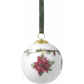KÄHLER Porcelánová vánoční baňka Hammershøi Christmas 2022 růžová barva bílá barva porcelán