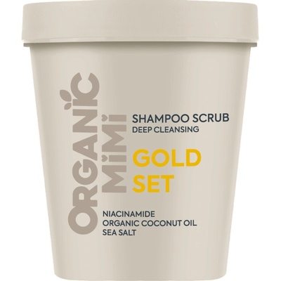 ORGANIC MIMI Gold Set Hloubkově čisticí šamponový scrub 310 g