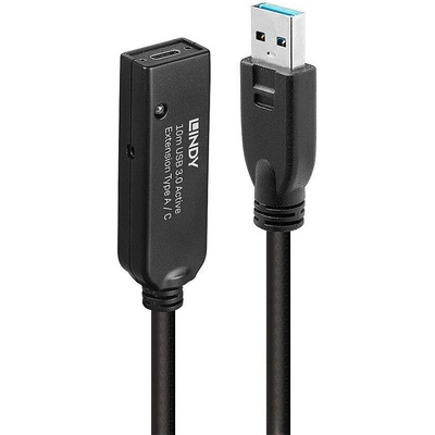 Lindy 43376 USB, USB 3.2 Gen 1 (3.1 Gen 1) USB A USB C, 10m, černý