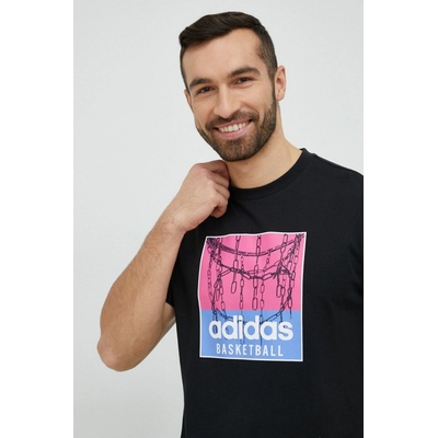 adidas bavlněné tričko Originals s potiskem černá