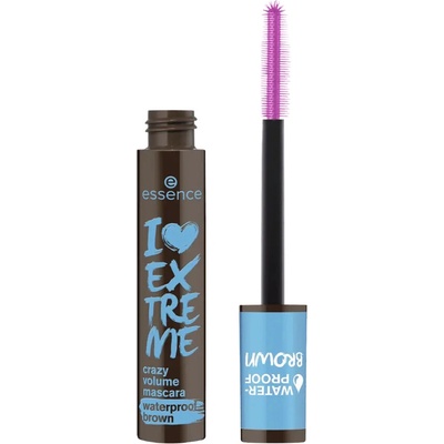essence Objemová voděodolná řasenka I love Extreme Crazy Volume Waterproof Mascara Brown 12 ml