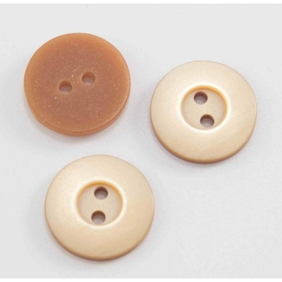 Dierkový gombík - béžový perleťový - priemer 1,5 cm